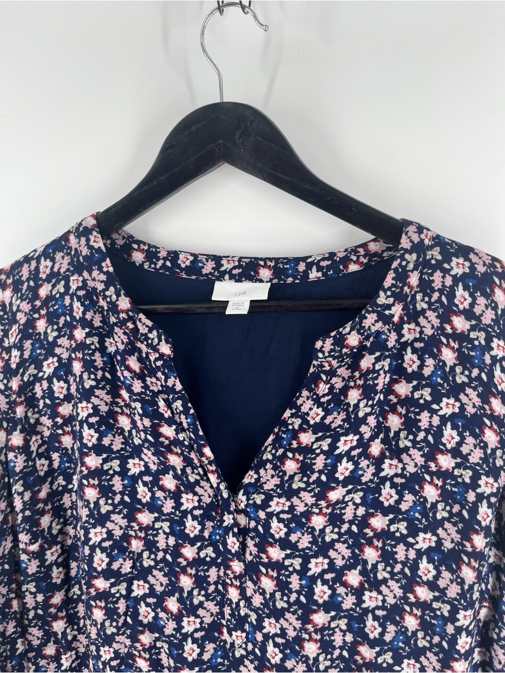 J.Jill‎ Petite Floral Tiered Midi Dress Small Petite Lined Rayon Pockets - Picture 5 of 7